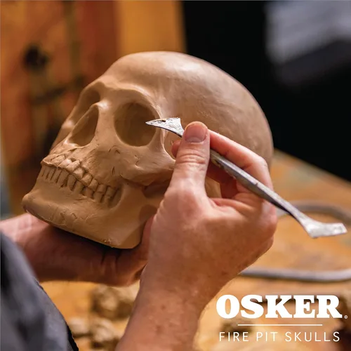 Miniatura 7 de OSKER 3CT Mini Hoguera Calavera con Paquetes de Cambio de Color de Fuego Tronco Cerámico Ignífugo para Hoguera, Fogata, Chimenea, Hoguera