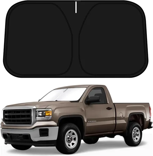 Miniatura 21 de D-Lumina Parasol para parabrisas Dodge RAM 1500 2019-2024 2025, parasol para ventana delantera, protector de visera para RAM 1500 CrewCab, camioneta