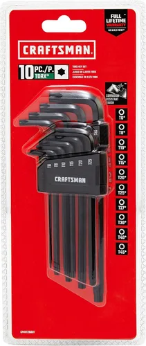 Miniatura 4 de CRAFTSMAN Juego de llaves hexagonales Allen con extremo de bola, Torx, 10 piezas (CMHT26031)