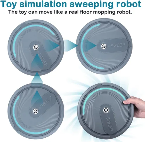 Miniatura 2 de PATKAW Robot de juguete de barrido de piso para niños, 1 robot de simulación de trapeador, robot de trapeador de suelo falso, aspiradora para niños