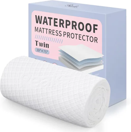 Miniatura 6 de Protección de colchón impermeable tamaño Twin para cama, funda de colchón acolchada con bolsillo profundo de hasta 15 pulgadas