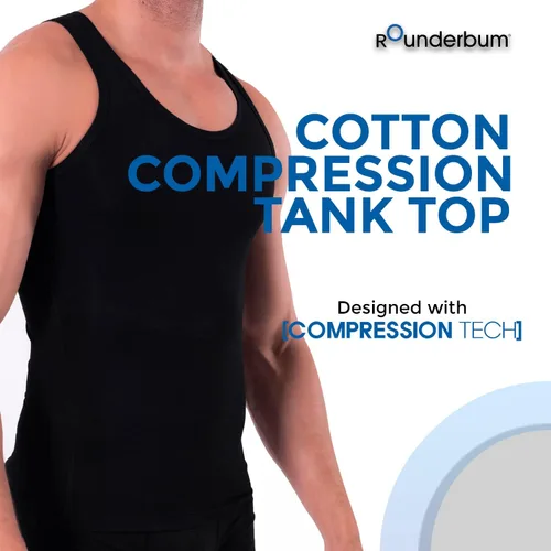Miniatura 3 de Rounderbum Ropa interior para hombre Camiseta muscular acolchada para hombres Ropa interior Shapewear - Under Clothing Muscle Shirts para Hombre
