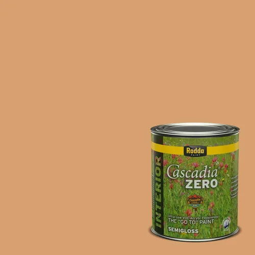 Miniatura 303 de Rodda Paint CASCADIA ZERO - Pintura plana e imprimación para interiores en uno, cuarto de galón, crema de ballet