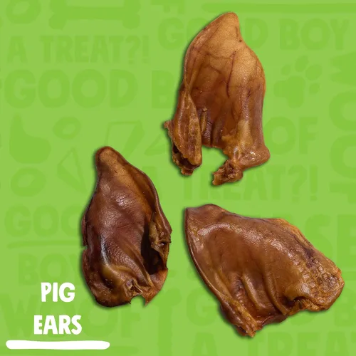 Miniatura 2 de Orejas de cerdo para perros (paquete de 08) – Orejas de cerdo enteras totalmente naturales de un solo ingrediente – Masticables para perros con alto