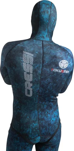 Miniatura 3 de Cressi Traje de neopreno de pesca submarina y apnea con almohadilla de pecho, protección de rodilla, diseño anatómico - Tokugawa: Diseñado en Italia