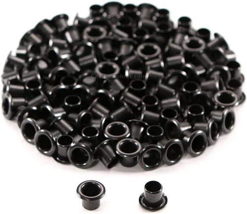 Miniatura 13 de [Paquete de 100] HolsterSmith Ojales recubiertos negros – (#6-9 de longitud) – (3/16 pulgadas de diámetro) – (fabricados en Estados Unidos) – Negro