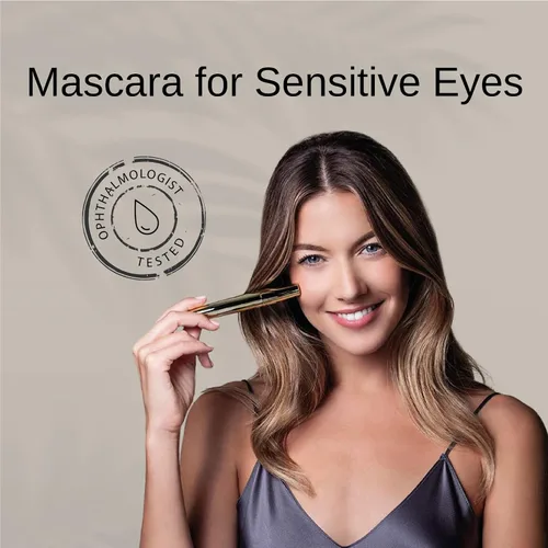 Miniatura 6 de Máscara negra vegana para ojos sensibles, máscara hipoalergénica natural, alargamiento y volumen para un aspecto natural, libre de crueldad, probado