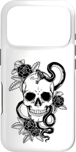 Miniatura 30 de Gothic Flower Skull Snake Roses Case for iPhone 16