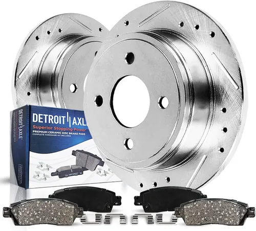 Miniatura 35 de Detroit Axle - Zapatas de freno traseras para Chrysler PT Cruiser 04-09, reemplazo de zapatas de freno semimetálicas 2004 2005 2006 2007 2008 2009