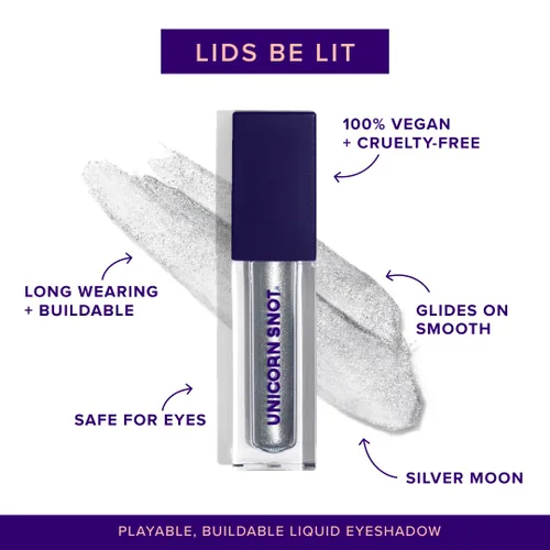 Miniatura 2 de UNICORN SNOT Eyelighter: Sombra de ojos líquida Sombra de ojos con purpurina para maquillaje Ojos metálicos Libre de crueldad, 0.17 oz/0.2 fl