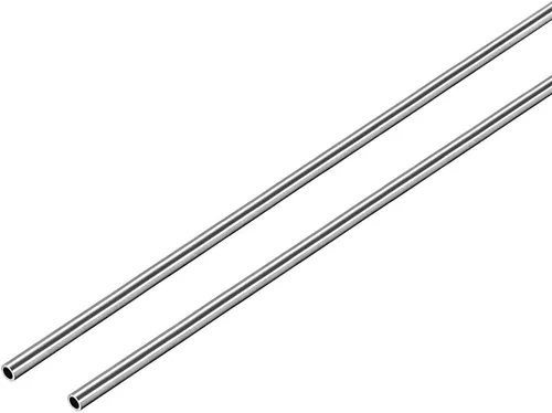 uxcell Tubo redondo de acero inoxidable 304 0.118 in OD 0.024 in espesor de pared 9.843 in de longitud Tubo recto sin costura 2 piezas