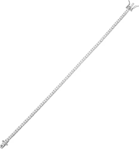 Miniatura 2 de Tienda Essentials Pulsera de tenis chapada en plata de ley con circonita cúbica de corte redondo