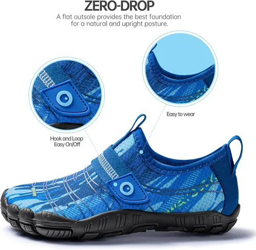 Miniatura 5 de SEEKWAY Zapatos de agua descalzos para niños, puntera ancha y zapatos de arena de secado rápido para niños pequeños para senderismo, natación