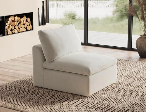 Miniatura 23 de ohllob Sofás seccionales Cloud de 110 pulgadas para sala de estar, sofá deshuesado en forma de L con otomana, sofá modular de 3 plazas, color negro