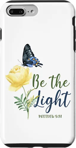 Miniatura 12 de Bible Verse Butterfly Flower Be The Light Matthew 5:14 Case for iPhone 16