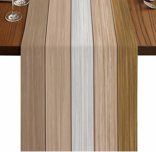 Miniatura 48 de Ocean Hues Farmhouse - Camino de mesa de lino y algodón, estilo retro, con textura de madera de granero rústica, degradado, azul, gris, Azul
