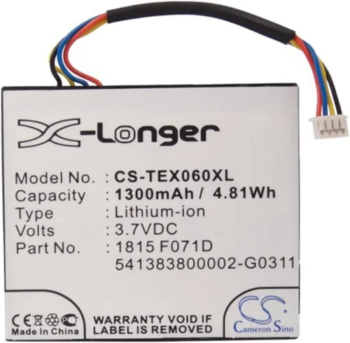 Miniatura 4 de VINTRONS Batería de repuesto de 1300 mAh para TEXAS INSTRUMENTS 1815 F071D, 3.7L1060SP