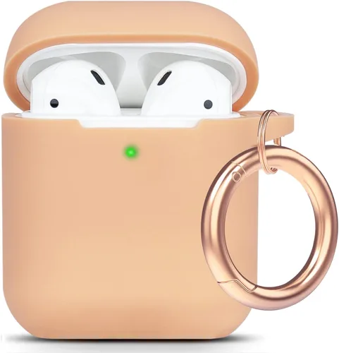 Miniatura 21 de Funda de silicona con flores compatible con AirPods Pro 2019, Gawnock - Funda suave y flexible para imprimir para mujeres y niñas con llavero - Flor