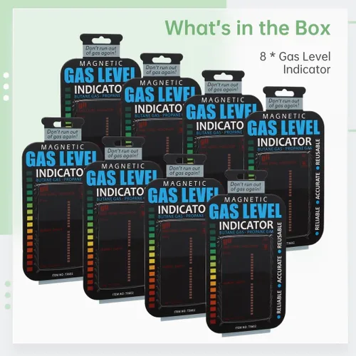 Miniatura 3 de Indicador magnético de nivel de gas para cocinas domésticas, indicador de nivel de gas butano, 8 indicadores de nivel de combustible de propano