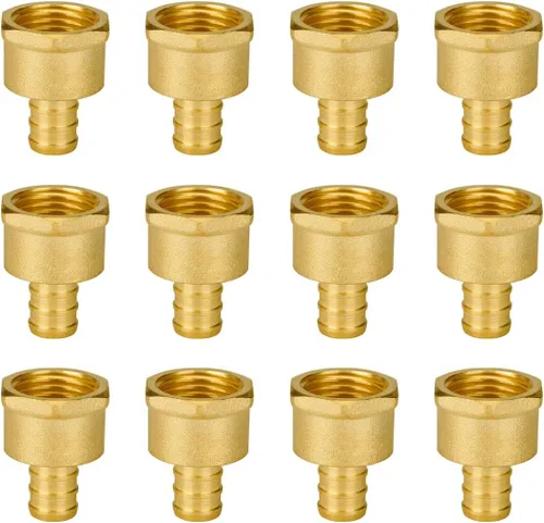 Miniatura 11 de SUNGATOR Paquete de 2 accesorios de latón PEX de 1" a 1" hembra NPT, certificados por