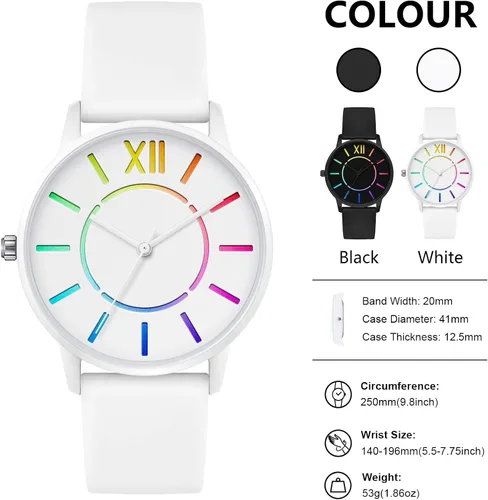 Miniatura 5 de Unisex Watch Fashion Analog Quartz Watches Silicone Bands Waterproof Wrist Watch Best Gift for Women Men