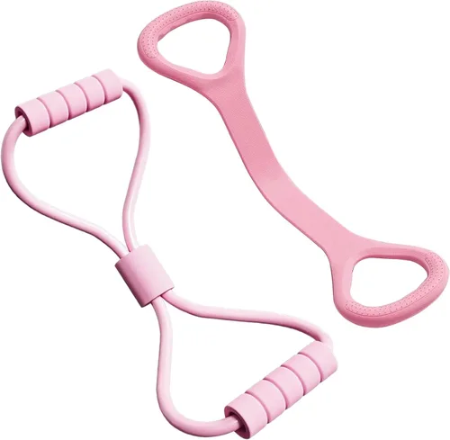 Miniatura 8 de Paquete de 2 bandas de resistencia de figura 8, bandas elásticas de entrenamiento para ejercicio, brazo, espalda, hombro, fitness, equipo de cuerda