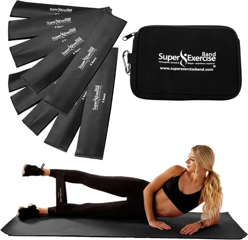 Miniatura 14 de Mini bandas de bucle extra largas sin látex de 14 x 3 pulgadas de EE. UU. en 3, 5, 10 paquetes de 10 unidades. 10 fortalezas para entrenamiento