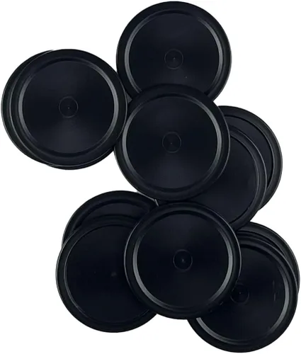 Miniatura 4 de Paquete de 12 discos de hockey de aire de 2.5 pulgadas para mesa de tamaño pequeño Negro