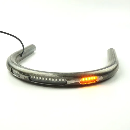 Miniatura 5 de Asiento Trasero Retro para Motocicleta Café Racer Marco Aro Brat Plano Bucle Tres Agujeros para Lámparas con Tira LED Señal de Giro Luz de Freno