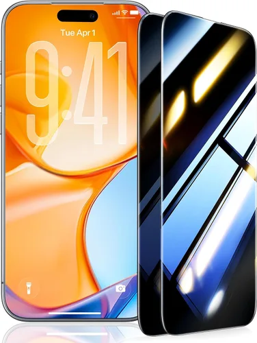 Miniatura 19 de UltraGlass Protector de pantalla de privacidad de vidrio 9H+ para iPhone 15 Pro Max [armadura de privacidad invisible], protector de pantalla S24