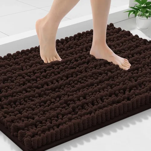 Miniatura 251 de Smiry Alfombras de Baño 24x16 pulgadas, Alfombras de Baño de Chenilla Extra Suaves y Absorbentes, Respaldo de Goma Antideslizante, Lavable a Máquina