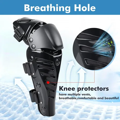 Miniatura 4 de GES Rodilleras para motocicleta, rodilleras protectoras de rodilla para motocicleta
