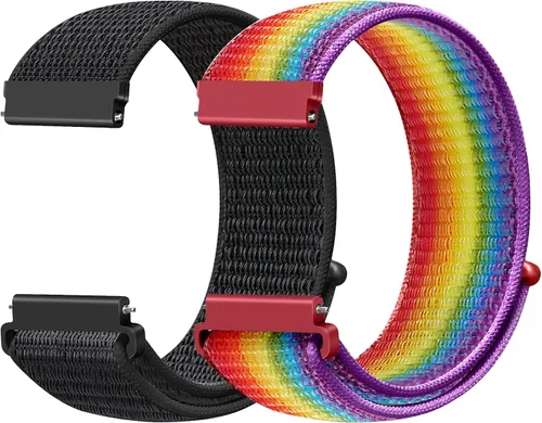 Miniatura 10 de Correas deportivas de nailon de 0.709 in de liberación rápida compatibles con Garmin Venu 4 1.614 in/3S 1.614 in/Venu 2S/Vivoactive 4S/Vivomove