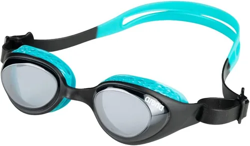 Miniatura 11 de ARENA Unisex Kids Junior Air Mirror Swim Goggles for Swimming Ages 6 to 12 Air Seals Anti-Fog Coated Lens Adjustable Strap Plata/azul marino/agua