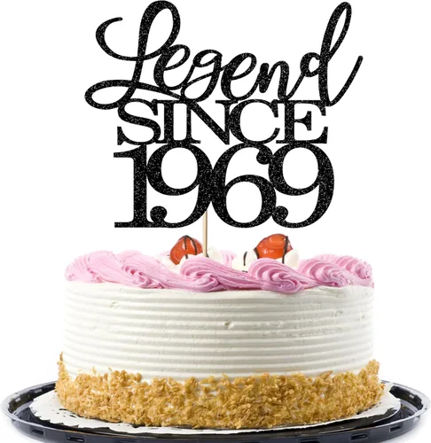 Miniatura 18 de Legend since 1974 - Decoración para pastel de cumpleaños número 50, decoración de pastel de feliz cumpleaños para hombres y mujeres de 50 años