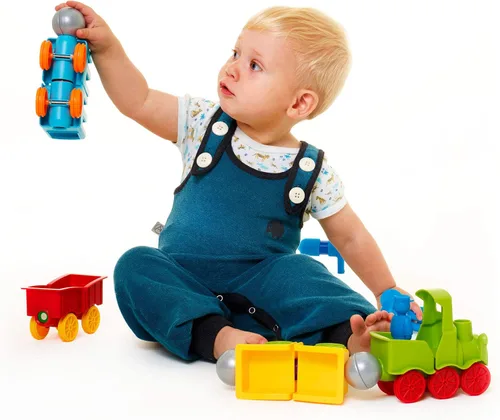 Miniatura 2 de SmartMax My First Animal Train STEM - Juego de descubrimiento magnético con tren móvil y animales suaves para edades de 1 a 5 años