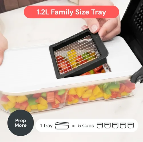 Miniatura 6 de Fullstar - Picadora de verduras, mandolina, rallador de queso, picadora de alimentos con recipiente, utensilios de cocina, artículos esenciales