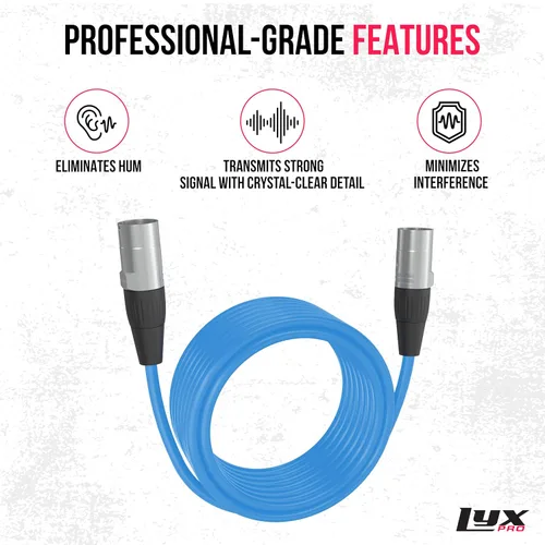 Miniatura 3 de LyxPro Cable Ethercon CAT6 blindado de 25 pies, cable RJ45 de audio e iluminación profesional, transmisión de sonido de grado de estudio
