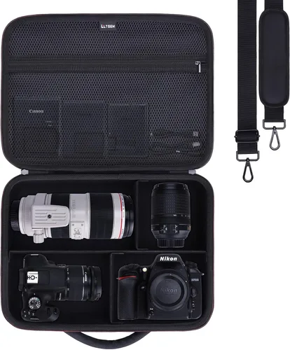 Miniatura 19 de Estuche para cámara compatible con Canon EOS Rebel T7/R50/R6 Mark II/R100/R50 V/T6/R8/R10/R5 Mark II/RP/R7/5D Mark IV/SL3/R5/T100 DSLR, lente
