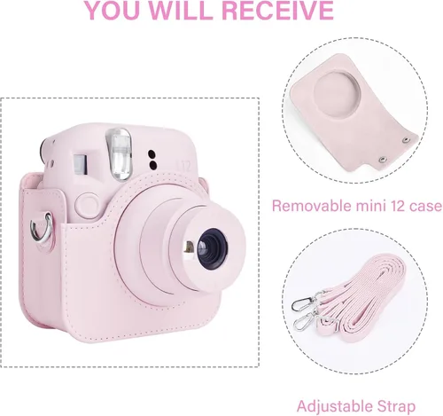 Miniatura 2 de Rieibi - Estuche para cámara compatible con Fuji Instax Mini 12 - Funda de transporte para cámara instantánea Fujifilm Instax Mini 12 - Funda mini