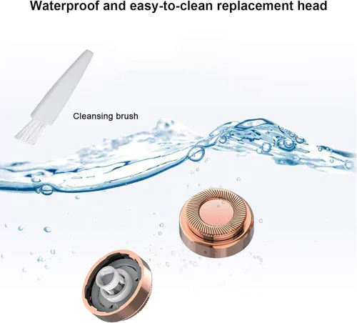 Miniatura 2 de 6 cabezales de repuesto LinMei compatibles con GEN 1 Finishing Touch Flawless removedor de pelo sin dolor para mujer, con cepillos de limpieza
