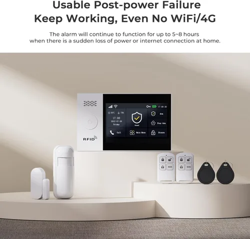Miniatura 8 de Sistema de seguridad para el hogar Sistema de alarma para la seguridad del hogar Pantalla táctil WiFi inalámbrico Alarma para el hogar Kit de 21