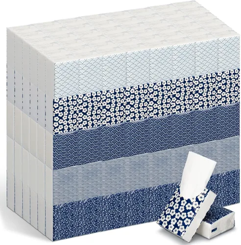 Miniatura 7 de Honoson Paquete de 200 pañuelos de bolsillo a granel, 2000 hojas, pequeños pañuelos individuales a granel, 3 capas, mini paquetes de pañuelos