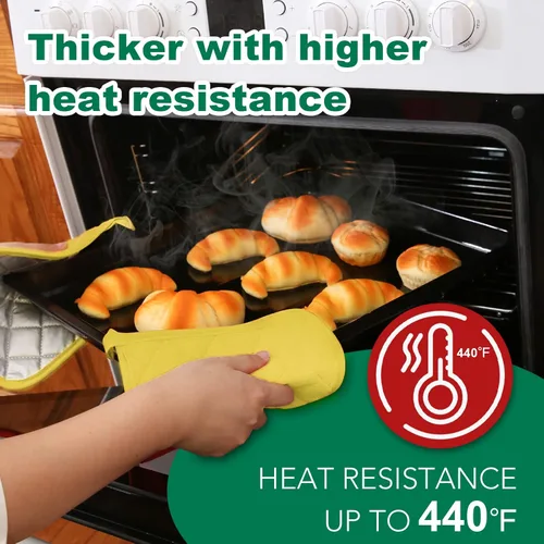 Miniatura 4 de Joyhalo Paquete de 6 soportes para ollas para cocina, soporte de horno de algodón con gran resistencia al calor, almohadillas antideslizantes