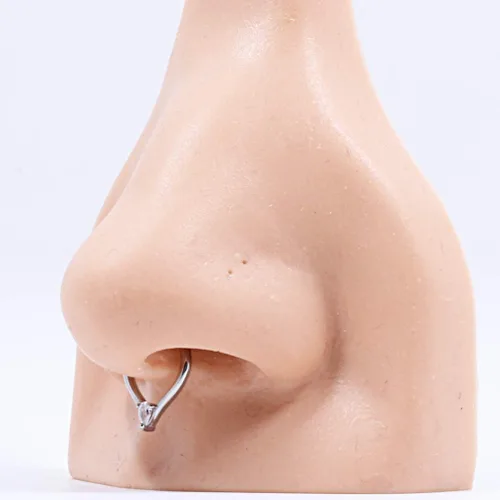 Miniatura 6 de FANSING Piercing de acero quirúrgico de 056oz y 0315in para mujer Metal circonita cúbica