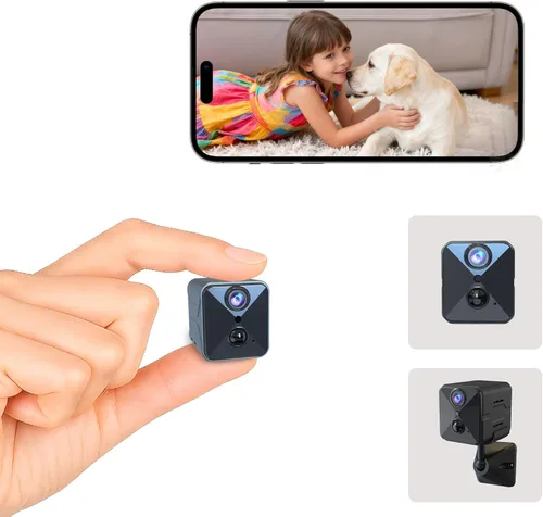 aidowocam Mini cámara de seguridad 4K HD mejorada 2026, cámara inalámbrica WiFi para interiores con visión nocturna, detección de movimiento, visión