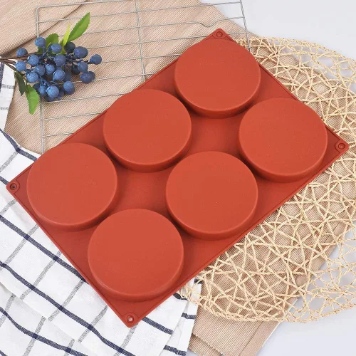 Miniatura 4 de Newk Moldes redondos de silicona para tartas, moldes de silicona de 4 pulgadas para hornear pasteles, posavasos de resina, pastel de huevos, jabón