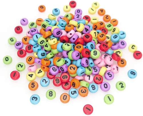 Miniatura 17 de 200 cuentas redondas doradas de letras del alfabeto acrílico de 0.157 x 0.276 pulgadas de la A a la Z, cuentas de plástico mixtas sueltas para hacer