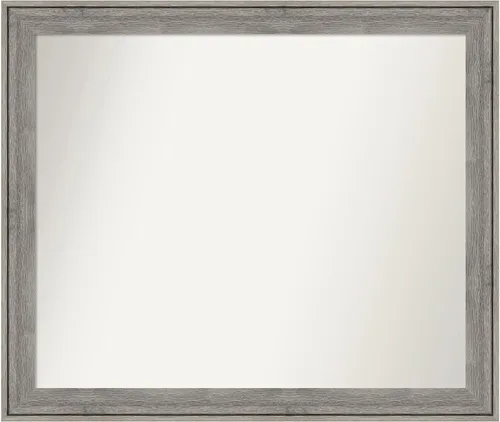 Miniatura 390 de Amanti Art Espejo de pared personalizado no biselado (24.5 x 24.5 pulgadas), marco gris marrón alta, varios tamaños personalizados, espejo de baño