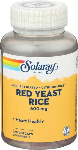 Solaray Arroz de levadura roja, 600 mg, 120 unidades